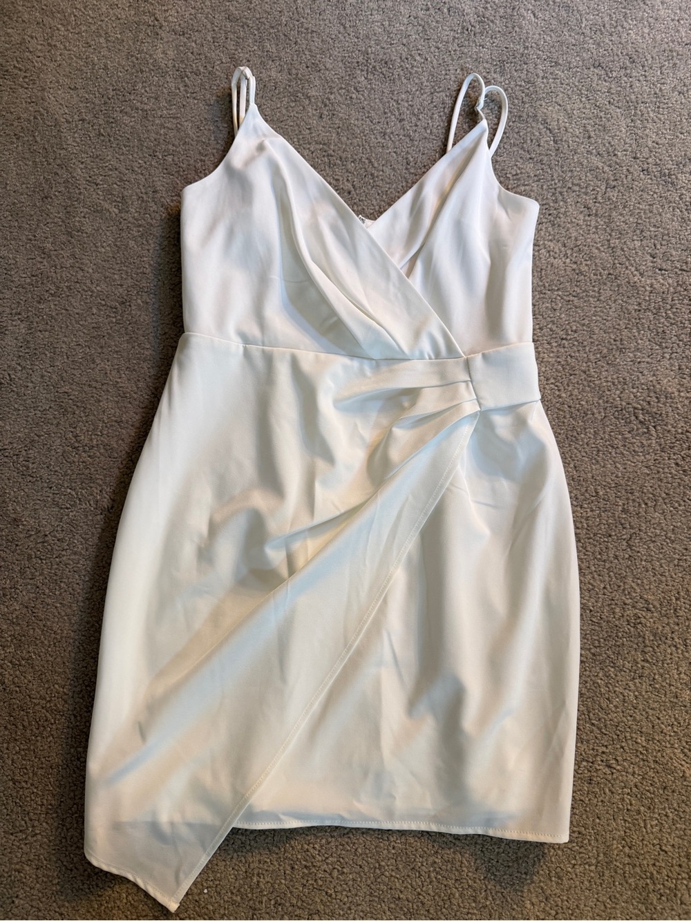 Blue Blush Cream Spaghetti-Strap Wrap Mini Dress women’s Medium